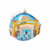 Galveston Island glass Christmas ornament featuring Pleasure Pier, beach, and cruise ship – Houston Ornaments