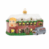 Home Alone house glass Christmas ornament with Kevin, Oh-Kay van, and Little Nero’s Pizza – Christmas movie collectible