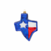 Texas Map glass Christmas ornament with Lone Star flag, San Jacinto Monument, and space shuttle – Houston Ornaments