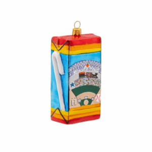 Houston Juice Box glass Christmas ornament with Astros baseball stadium and Houston stars – Houston Ornaments